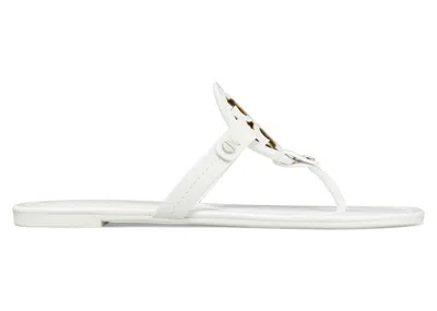Pre-owned Tory Burch Miller Thong Sandals (women's) Sneakers In Optic White