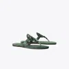 Tory Burch Miller Velvet Sandal In Green