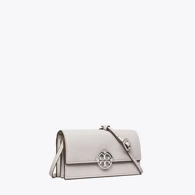 Tory Burch Miller Wallet Crossbody In Gray