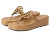 Tory Burch Miller Platform Wedge Thong Sandal In Brown