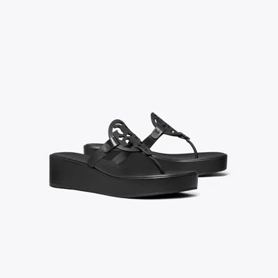 Tory Burch Miller Wedge Sandal In Black