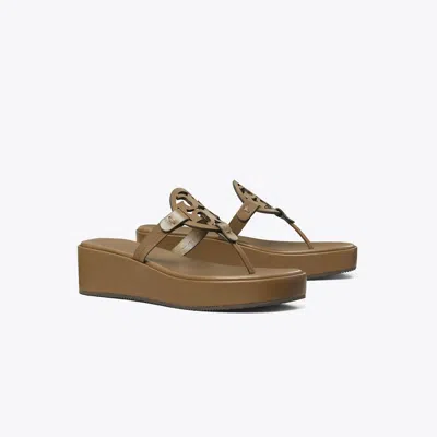 Tory Burch Miller Wedge Sandal In Brown