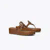 Tory Burch 25mm Miller Wedge Sandals In Brown