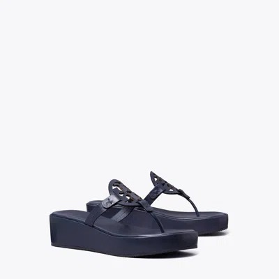 Tory Burch Miller Wedge Sandal In New Navy