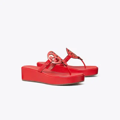 Tory Burch Miller Wedge Sandal In Red