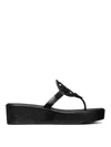 Tory Burch Miller Platform Wedge Flip Flop In Black