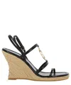 Tory Burch Miller Wedges In Black