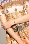 Tory Burch Miller Logo Charm Braided Cord Slider Bracelet In 18k Gold Plated In Multicolour
