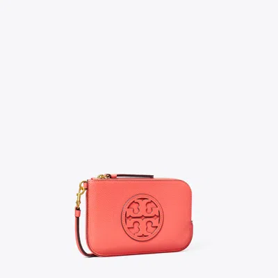 Tory Burch Miller Wristlet In Coral Crush