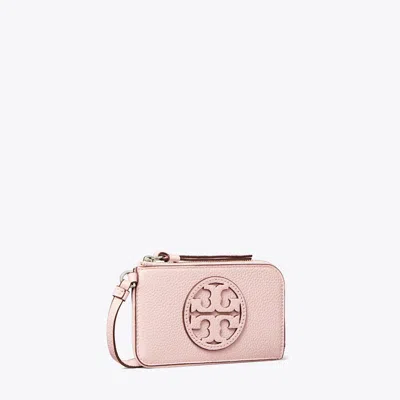 Tory Burch Miller Zip Card Case In Cotton Candy