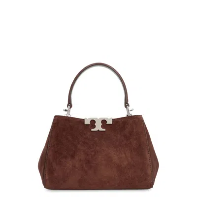 Tory Burch Mini Bag Eleanor In Suede In Brown