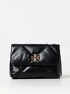 Tory Burch Kira Diamond Quilted Leather Small Convertible Shoulder Bag In Black