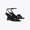 Tory Burch Mini Bow Espadrille Wedge In Black