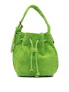 Tory Burch T Monogram Terry Mini Bucket Bag In Green
