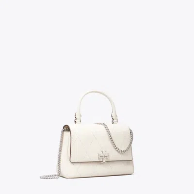Tory Burch Mini Charlie Quilted Top-handle Crossbody Bag In Pink