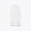 Tory Burch Belted Mini Shirt Dress In White