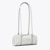 Tory Burch Mini Crinkle Leather Marshmallow Satchel In White