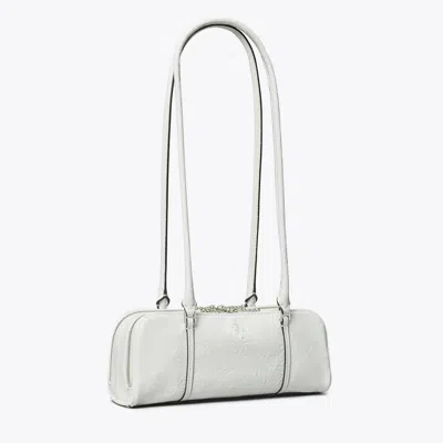 Tory Burch Mini Crinkle Leather Marshmallow Satchel In White