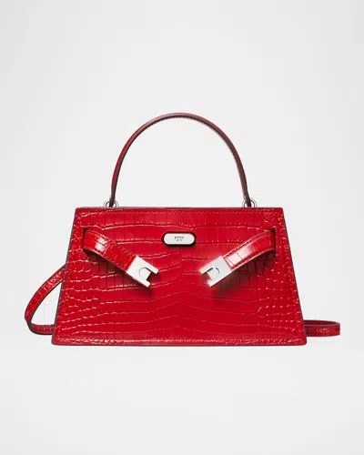 Tory Burch Mini Croc-embossed Leather Top-handle Bag