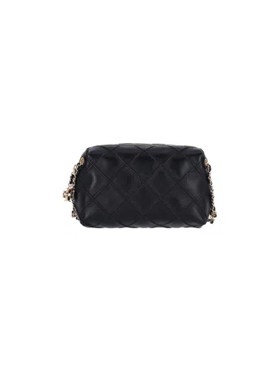 Tory Burch Mini Crossbody Bag "fleming" In Black