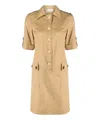 Tory Burch Woman Mini Dress Beige Size 14 Cotton In Beige