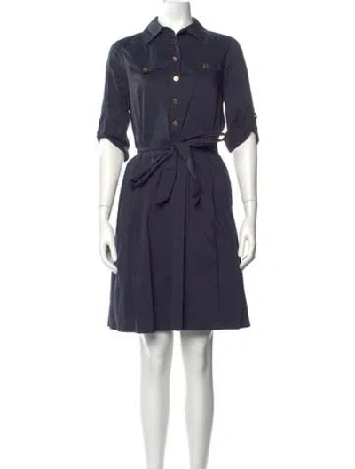 Pre-owned Tory Burch Mini Dress In Blue