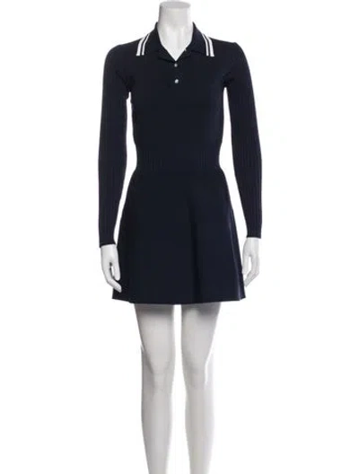 Pre-owned Tory Burch Mini Dress In Blue