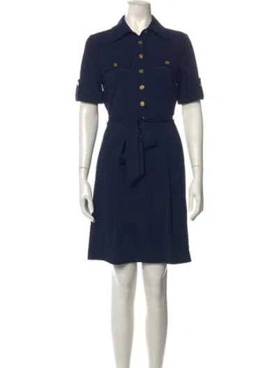 Pre-owned Tory Burch Mini Dress In Blue