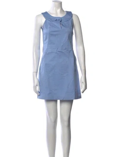 Pre-owned Tory Burch Mini Dress In Blue