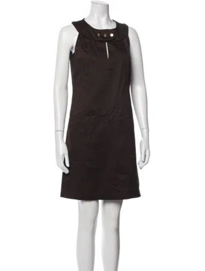 Pre-owned Tory Burch Mini Dress In Brown