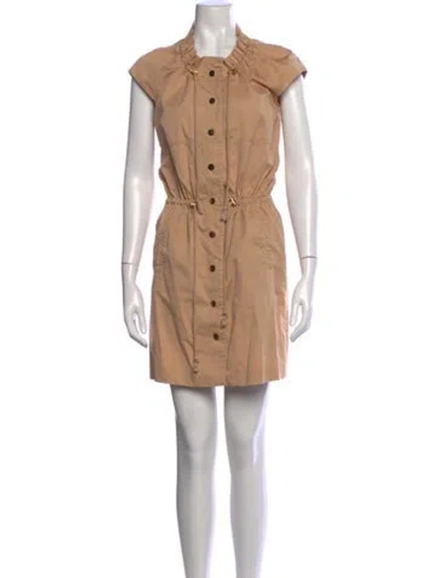 Pre-owned Tory Burch Mini Dress In Brown
