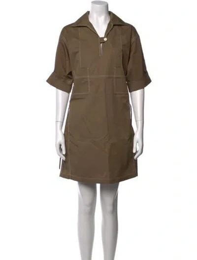 Pre-owned Tory Burch Mini Dress In Green