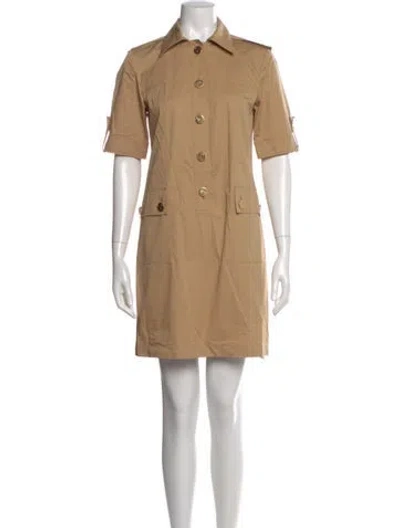 Pre-owned Tory Burch Mini Dress In Neutral