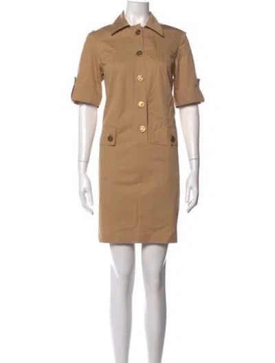 Pre-owned Tory Burch Mini Dress In Neutrals