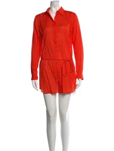 Pre-owned Tory Burch Mini Dress In Orange