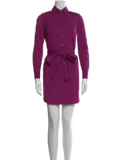 Pre-owned Tory Burch Mini Dress In Purple
