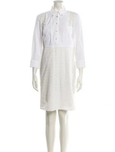 Pre-owned Tory Burch Mini Dress W/ Tags In White