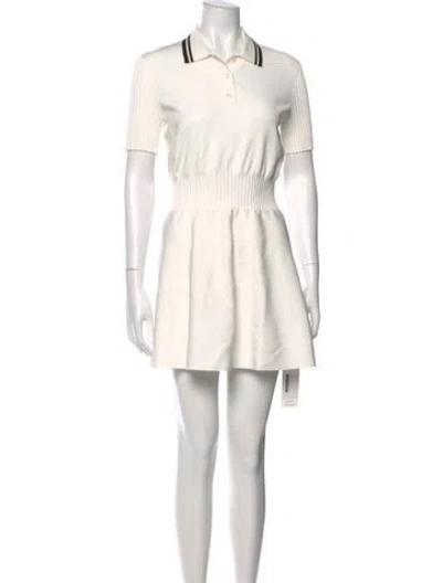 Pre-owned Tory Burch Mini Dress In White