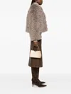 Tory Burch Mini Eleanor Embossed Handbag In Neutral
