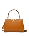 Tory Burch Mini Eleanor Leather Satchel In Brown