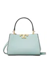 Tory Burch Mini Eleanor Leather Satchel In Sky/gold
