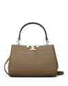Tory Burch Mini Eleanor Leather Satchel In Wild Mushroom/gold
