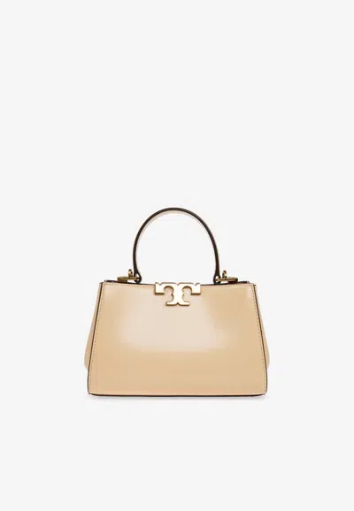 Tory Burch Mini Eleanor Leather Top Handle Bag In Cream