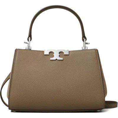 Tory Burch Mini Eleanor Pebbled Satchel Bag In Brown