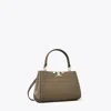 Tory Burch Mini Eleanor Pebbled Satchel In Brown