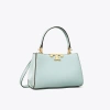 Tory Burch Mini Eleanor Pebbled Satchel In Larimar