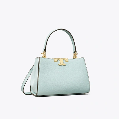 Tory Burch Mini Eleanor Pebbled Satchel In Larimar