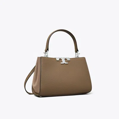 Tory Burch Mini Eleanor Pebbled Satchel In Wild Mushroom