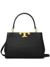 Tory Burch Mini Eleanor Satchel Leather Bag In Black