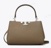 Tory Burch Eleanor Mini Pebbled Leather Satchel Bag In Brown